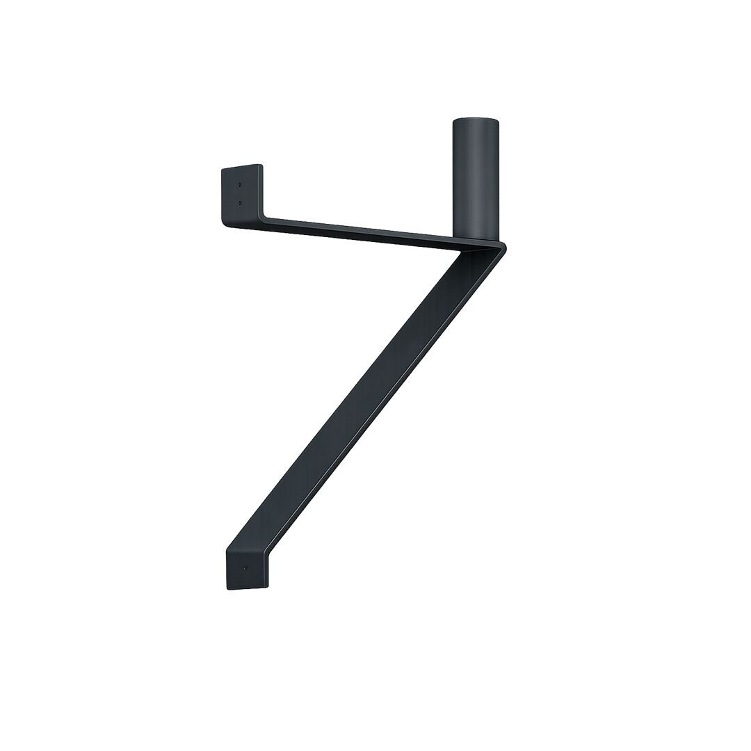 Steel Angular Wall Mount With 2 3/8 Tenon