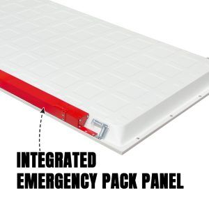 2x4 LED backlit Panel Light with Emergency Battery Backup