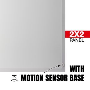 2x2 LED Backlit Panel Light with Motion Sensor Base