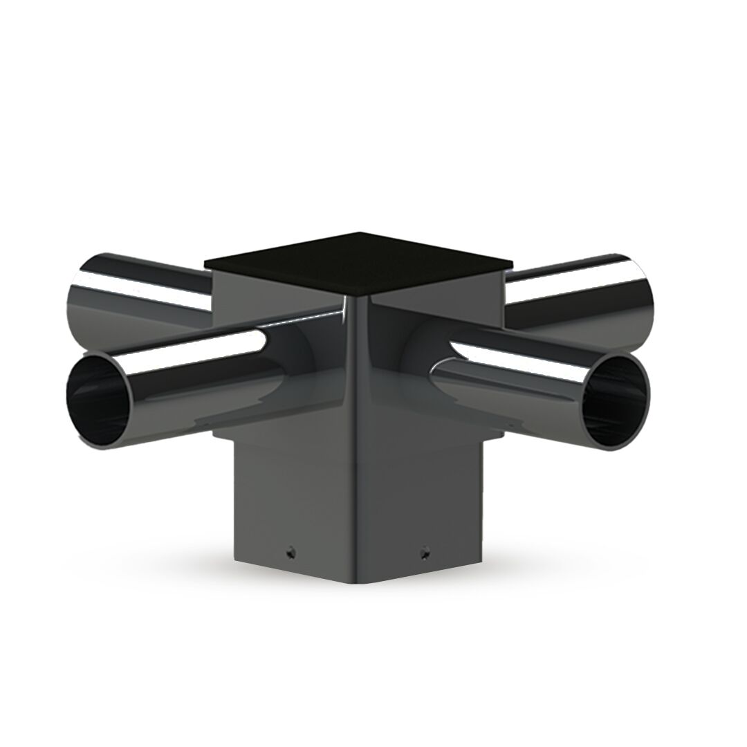 REDUCER 4 INCH SQUARE POLE SLIP IN BRONZE 4 ARM