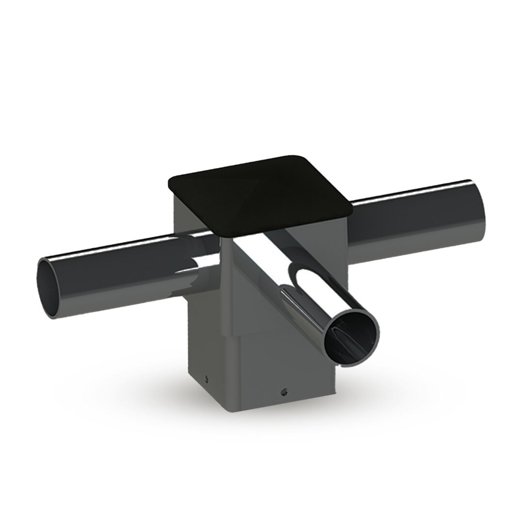 REDUCER 4 INCH SQUARE POLE SLIP IN BRONZE 3 ARM